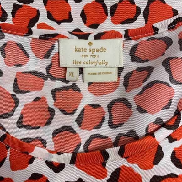 Kate spade silk Arielle leopard print shirt - Picture 5 of 7